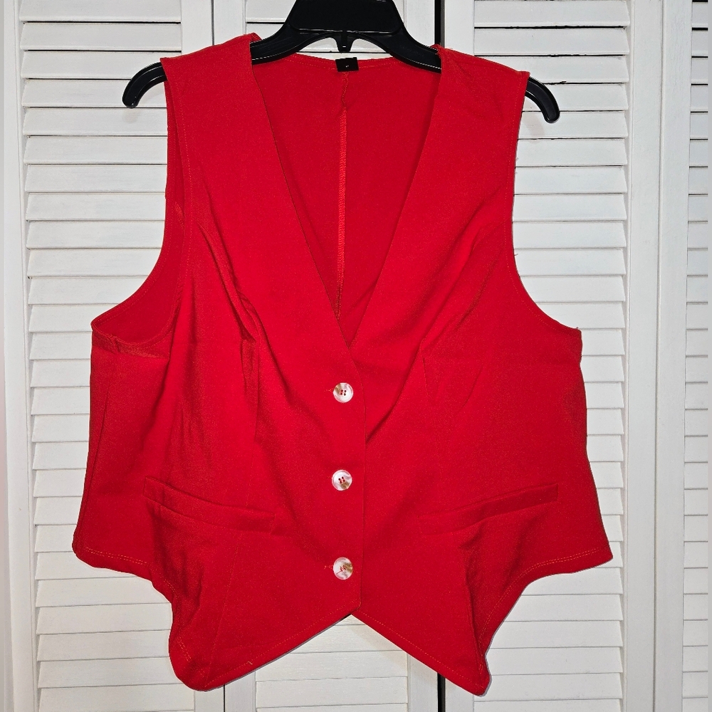 Shein Curve Women's 3X Red Vest Top NEW